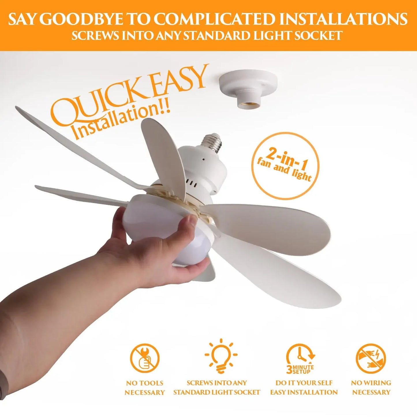 Ceiling Fan Light Dimming Function with Remote LED 30W