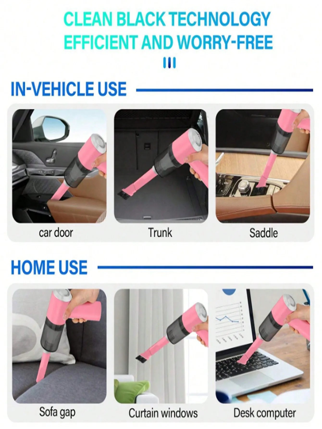 3 In 1 Suction And Blowing Vacuum Cleaner USB