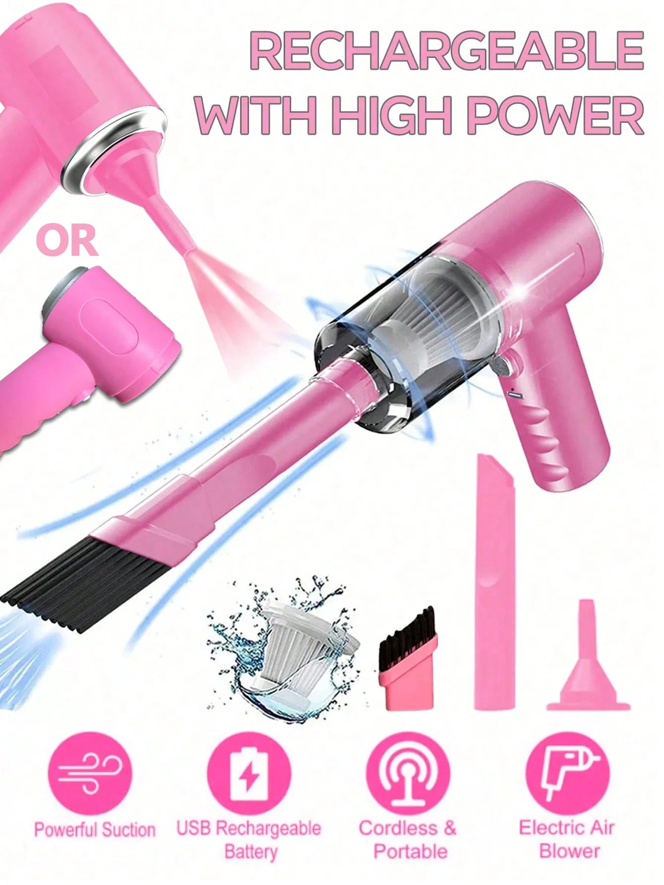 3 In 1 Suction And Blowing Vacuum Cleaner USB