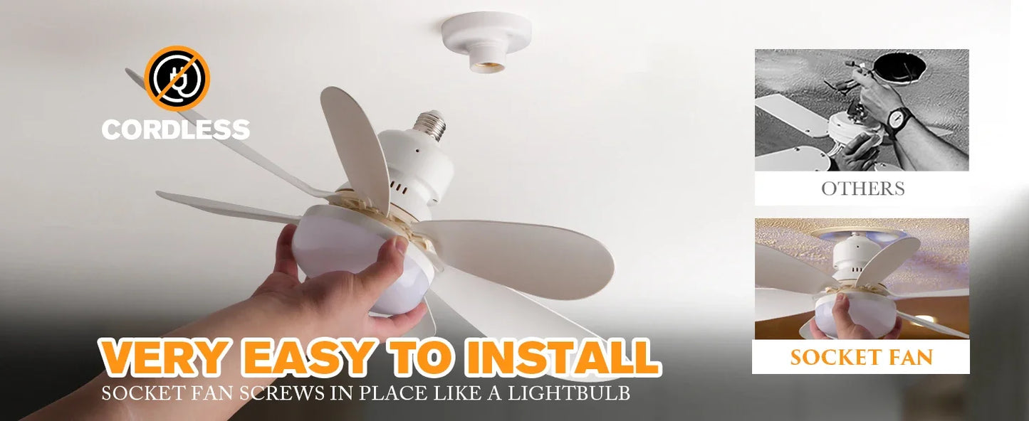 Ceiling Fan Light Dimming Function with Remote LED 30W