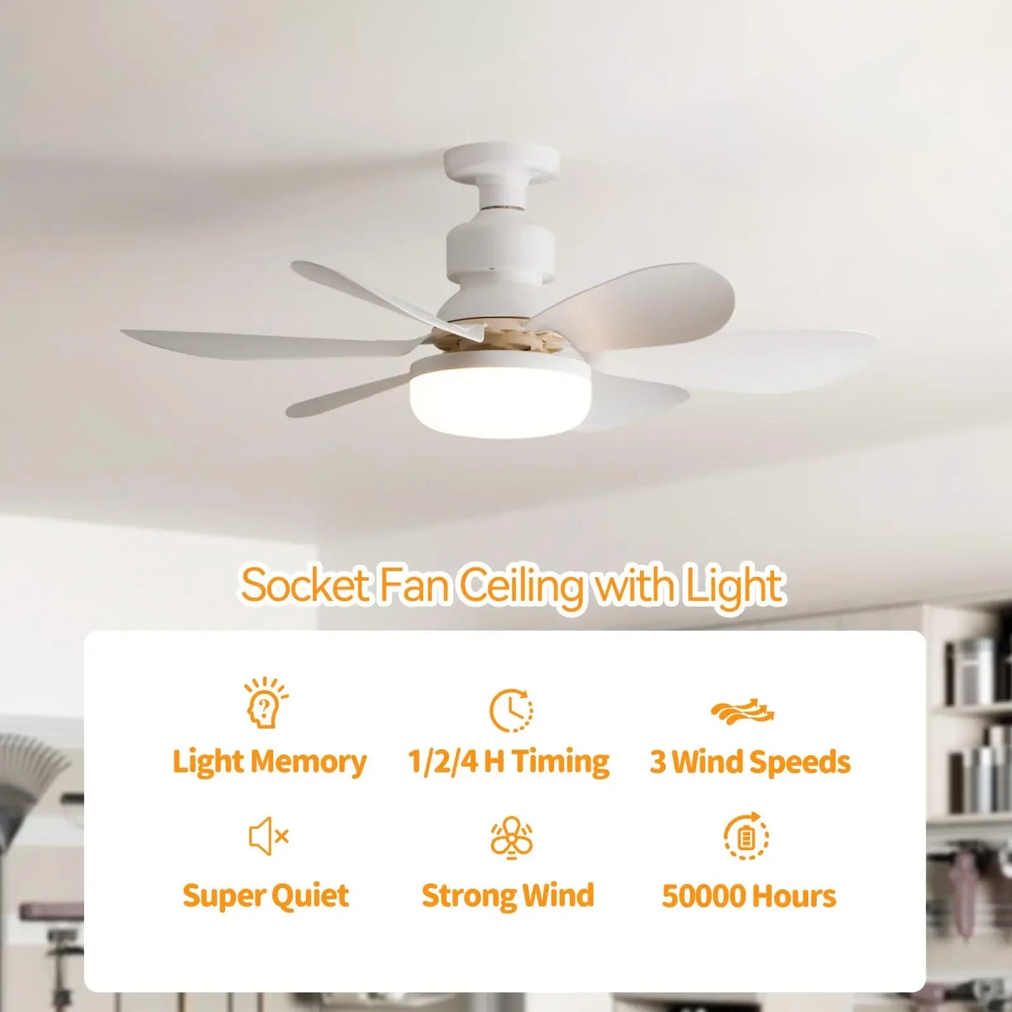Ceiling Fan Light Dimming Function with Remote LED 30W