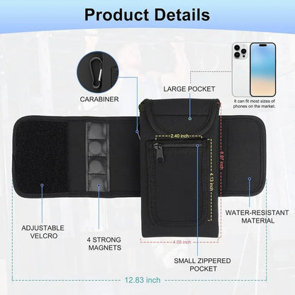 Magnetic Gym sport Water Bottle Bag Holder for travel, work and sport