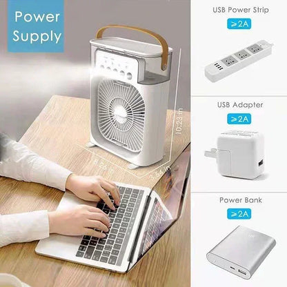 Mini Portable Fan Air Conditioners USB Electric  3 In 1 Air Humidifier