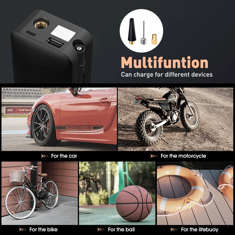 Rechargeable Air Pump Portable Compressor Digital